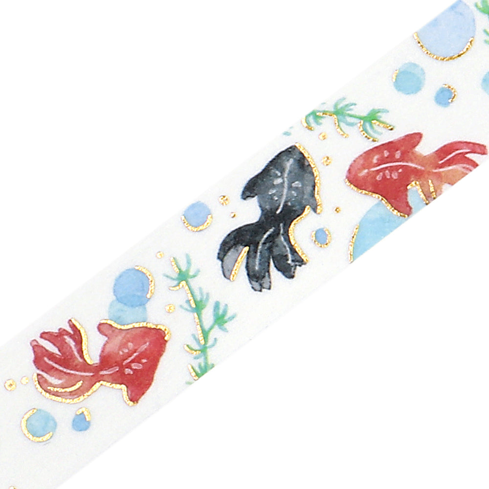 BGM Summer Limited Masking Tape - Goldfish — pattern detail