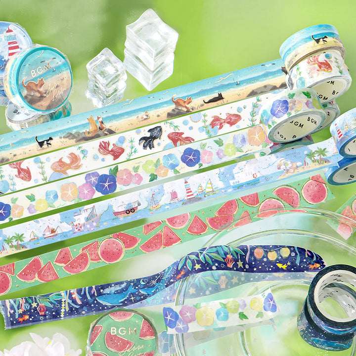 BGM Summer Limited Masking Tape - Summer Night Dreams — applied on surface