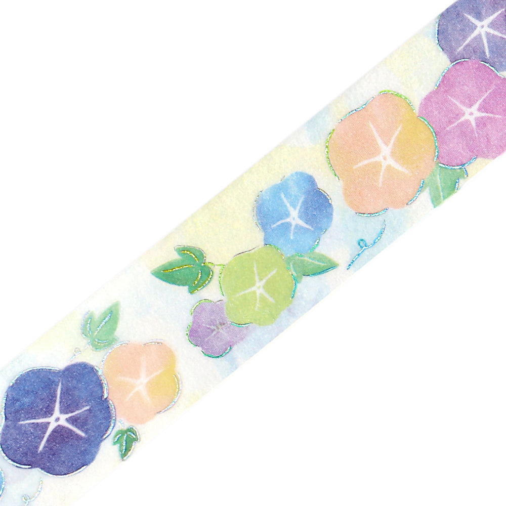 BGM Summer Limited Masking Tape - Morning Glories — pattern detail