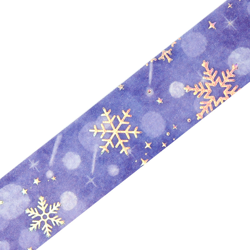 BGM Foil Stamping Winter Limited Edition Masking Tape - Snowflake — pattern detail