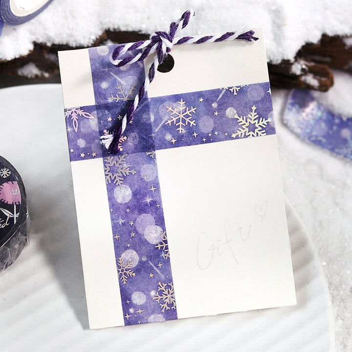 BGM Foil Stamping Winter Limited Edition Masking Tape - Snowflake — roll side