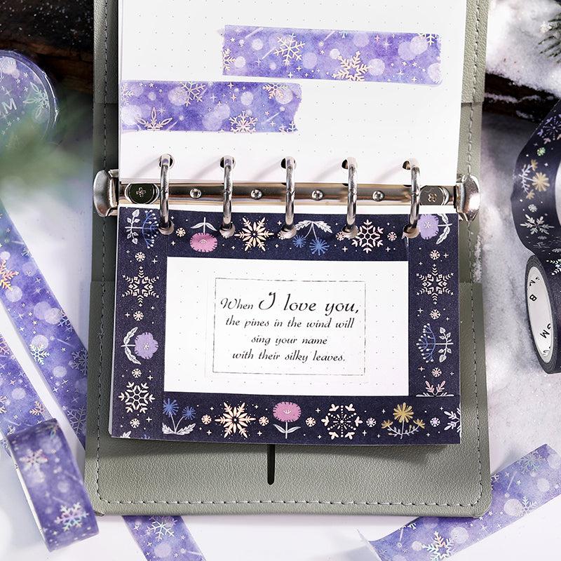 BGM Foil Stamping Winter Limited Edition Masking Tape - Snowflake — with packaging