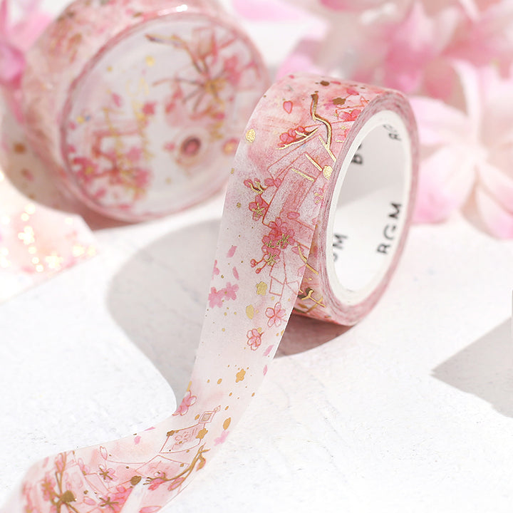 BGM Sakura Limited Edition 2024 Masking Tape - News About Cherry Blossom — applied on surface