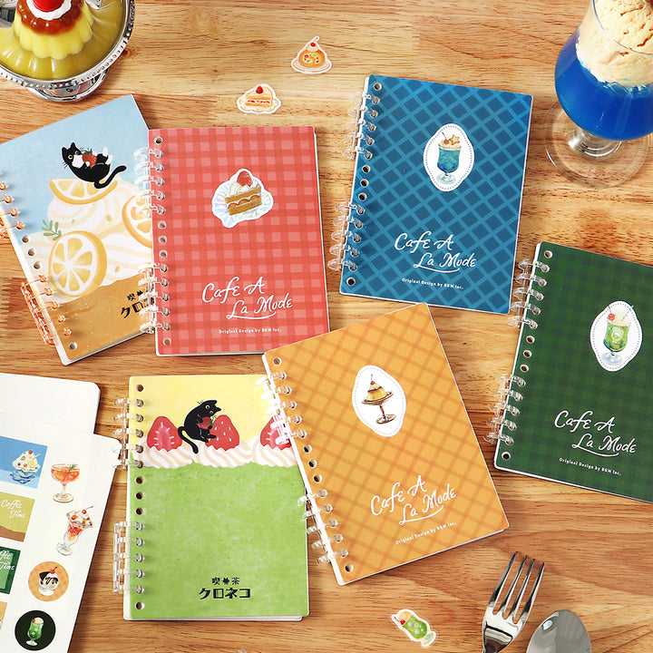 BGM Sticker Collection Album: Café à la Mode Retro Pudding — flat lay