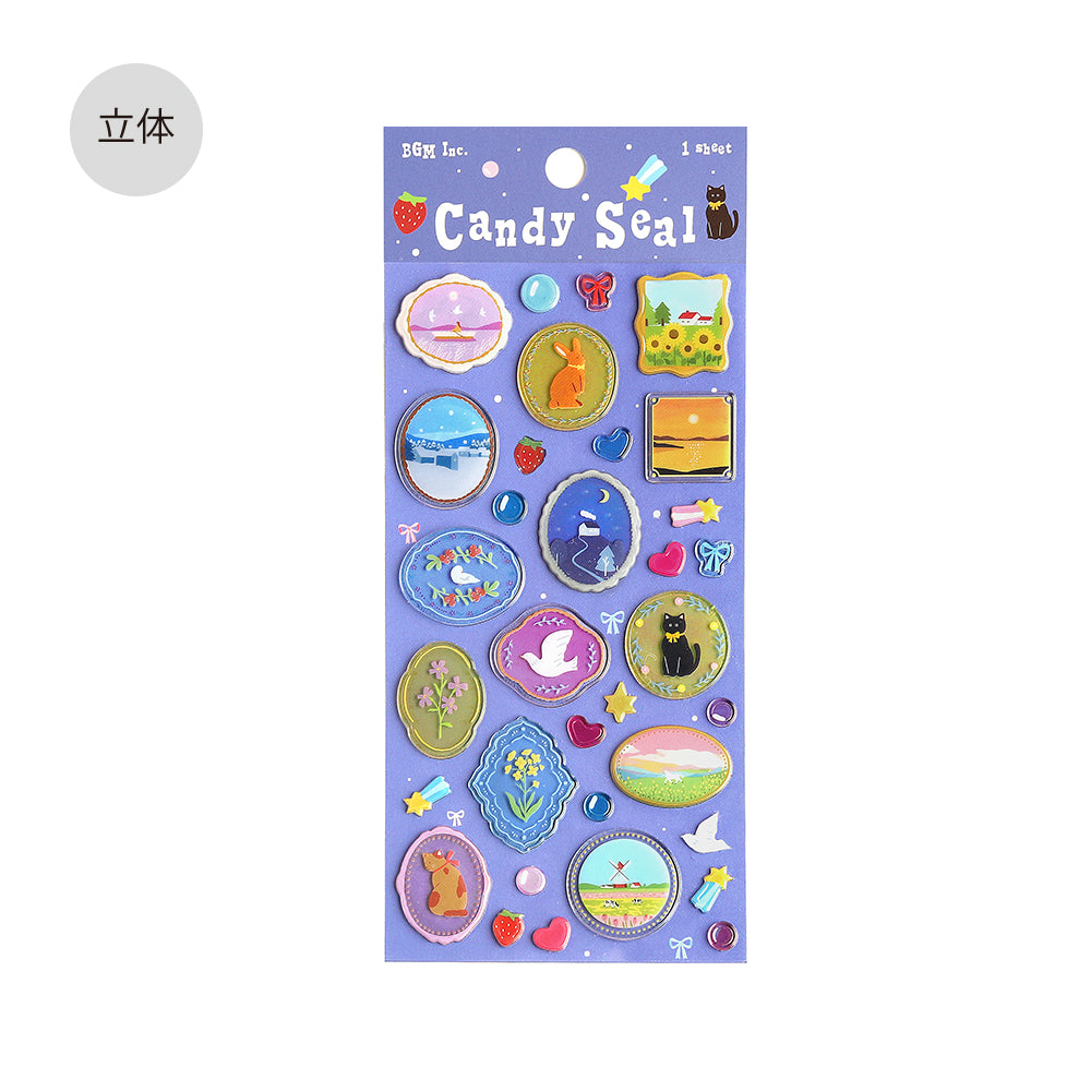 BGM Candy Seal - Colorful Brooch — front view