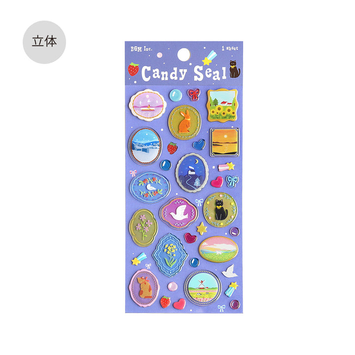 BGM Candy Seal - Colorful Brooch — front view