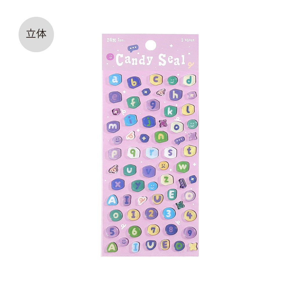 BGM Candy Seal - Numeric Alphabet — front view