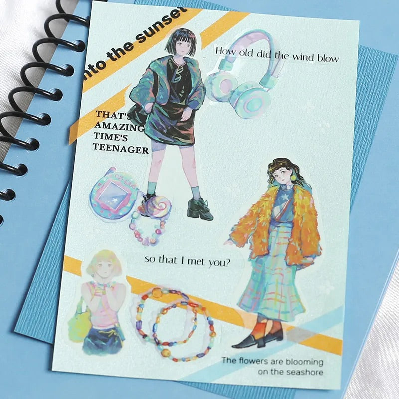 BGM Coordinating Sticker: Cherie - Harajuku — angle view