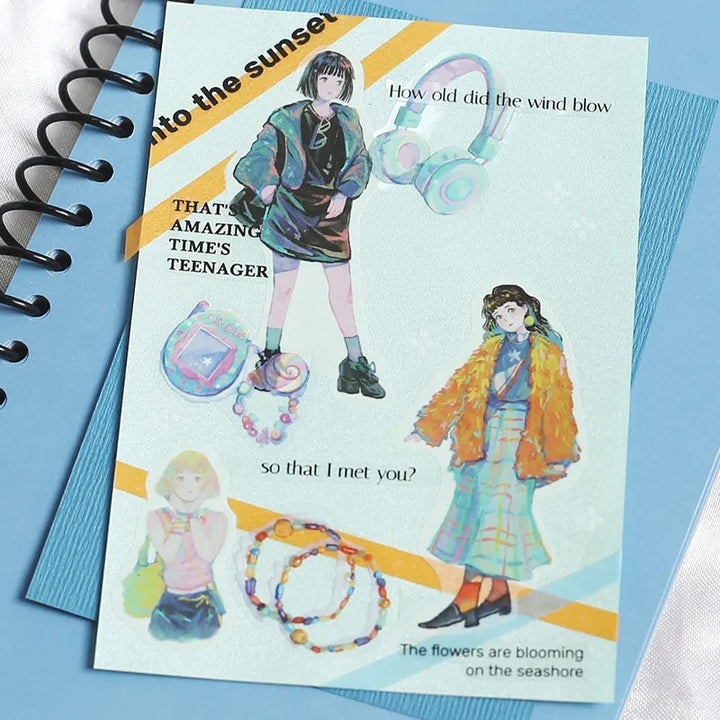BGM Coordinating Sticker: Cherie - Harajuku — angle view