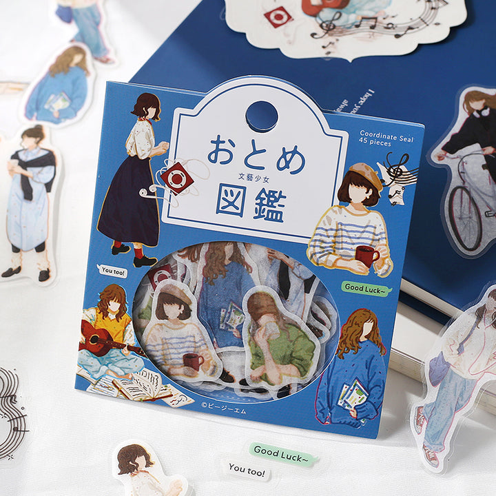 BGM Coordinating Sticker: Virgin Picture Book - Literary Girl — close-up