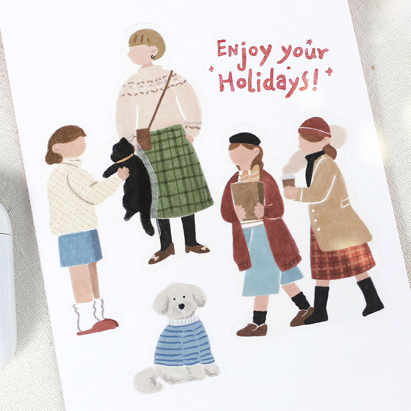 BGM Coordinating Sticker: Virgin Picture Book - Holiday Girl — angle view