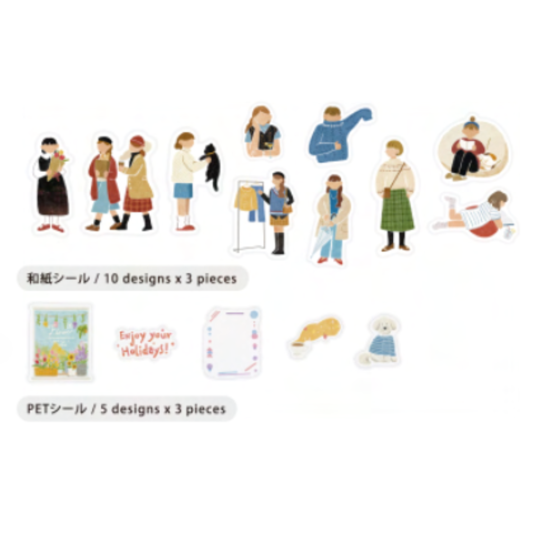 BGM Coordinating Sticker: Virgin Picture Book - Holiday Girl — front view