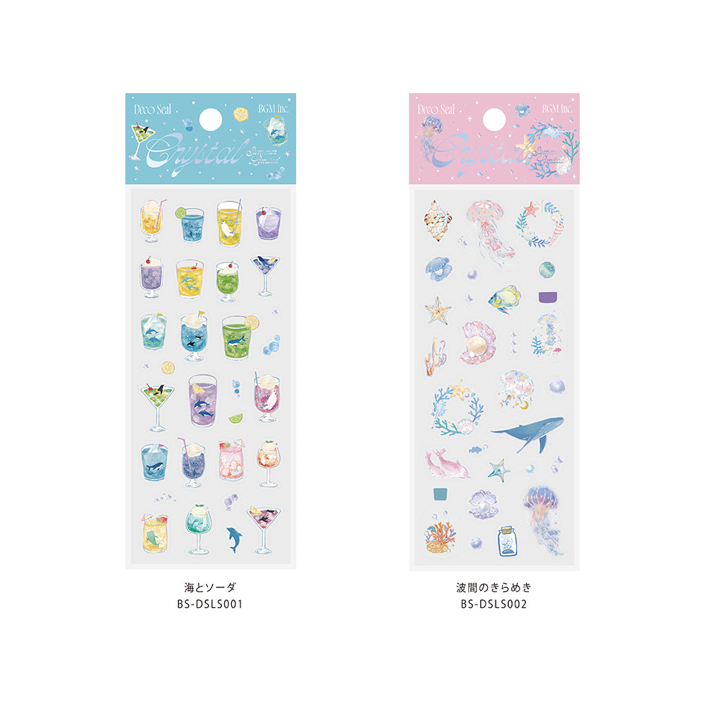 BGM Summer Limited Crystal Seal - Sea and Soda — flat lay