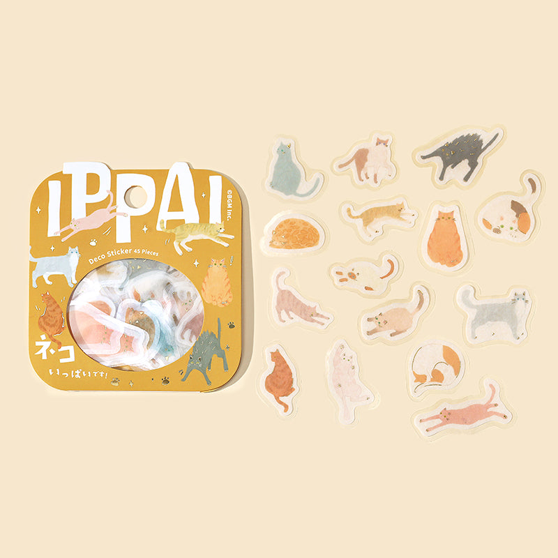 BGM Foil Stamping Flake Seal (Ippai) - It's Full of Cats — side view