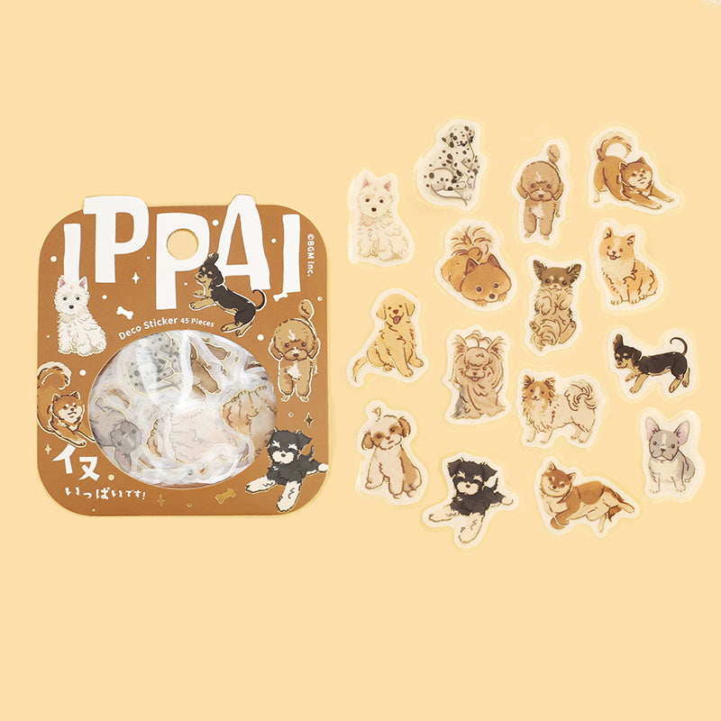 BGM Foil Stamping Flake Seal (Ippai) - It's Full of Dogs — side view
