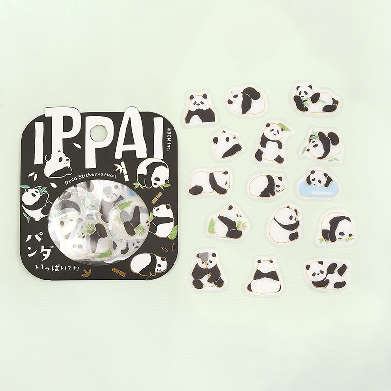 BGM Foil Stamping Flake Seal (Ippai) - It's Full of Pandas — side view