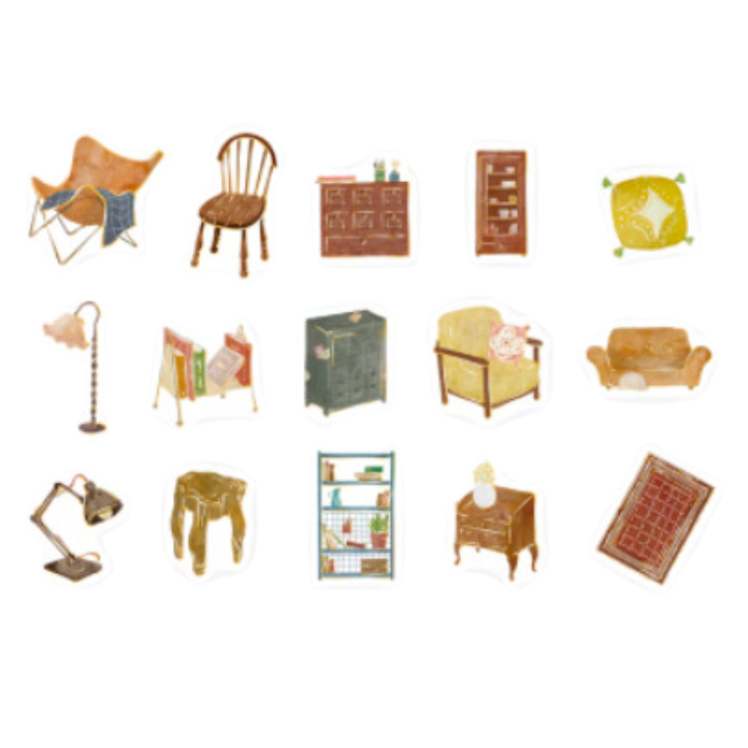 BGM Foil Stamping Flake Seal: The Flea Market of Blue Sky - Furniture store — front view
