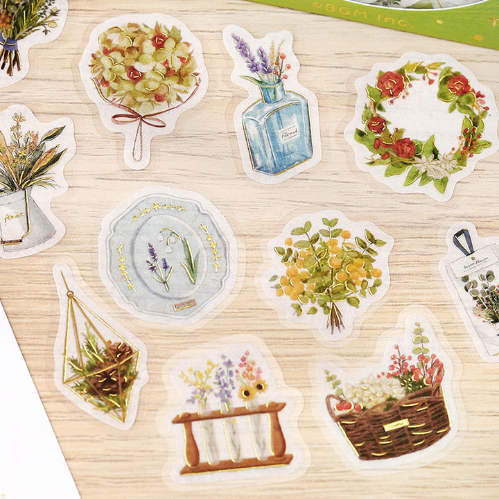 BGM Foil Stamping Flake Seal: The Flea Market of Blue Sky - Flower Marche — in use