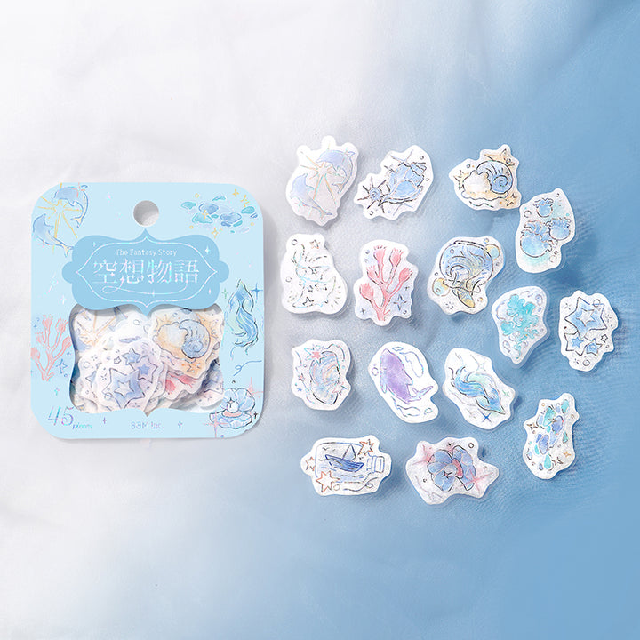 BGM Foil Stamping Flake Seal: Fantasy Story - Sea — with packaging