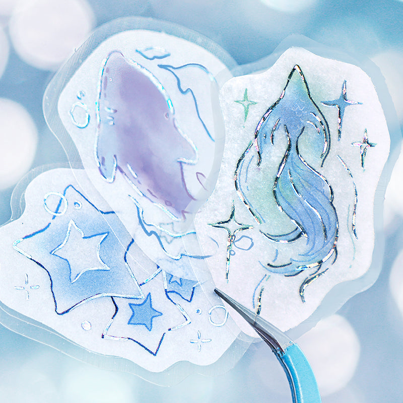 BGM Foil Stamping Flake Seal: Fantasy Story - Sea — in use