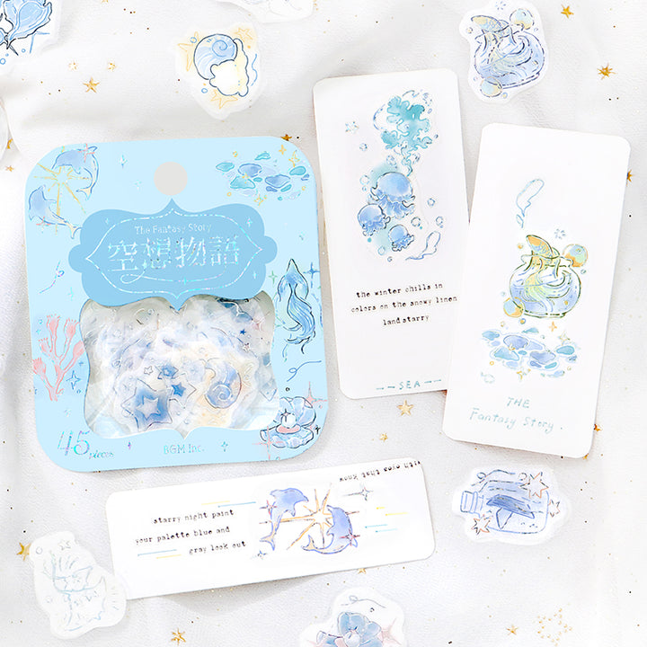 BGM Foil Stamping Flake Seal: Fantasy Story - Sea — angle view