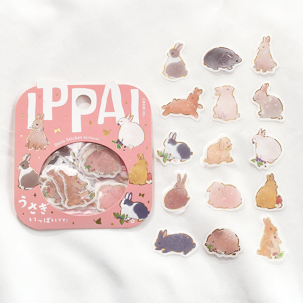 BGM Foil Stamping Flake Seal: Ippai - It's Full of Rabbits — side view