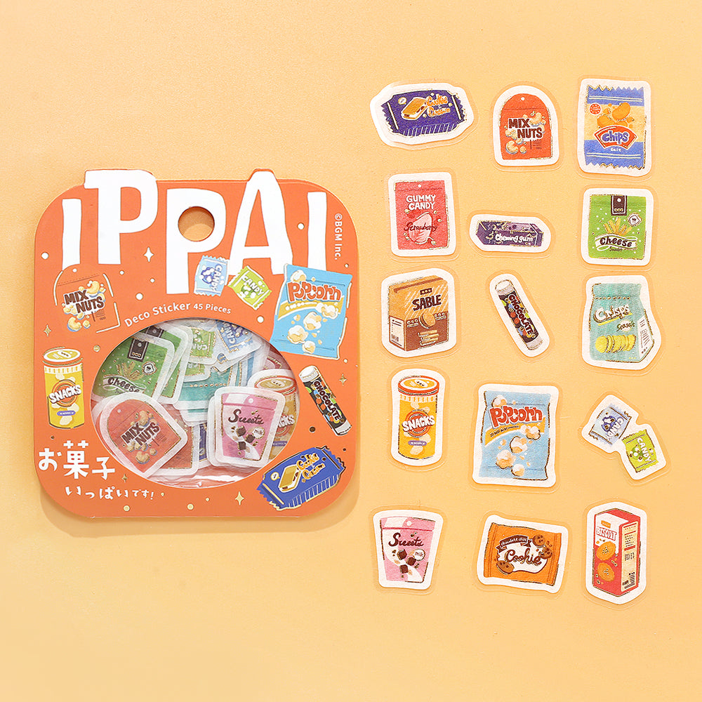 BGM Foil Stamping Flake Seal: Ippai - It's Full of Sweets — side view