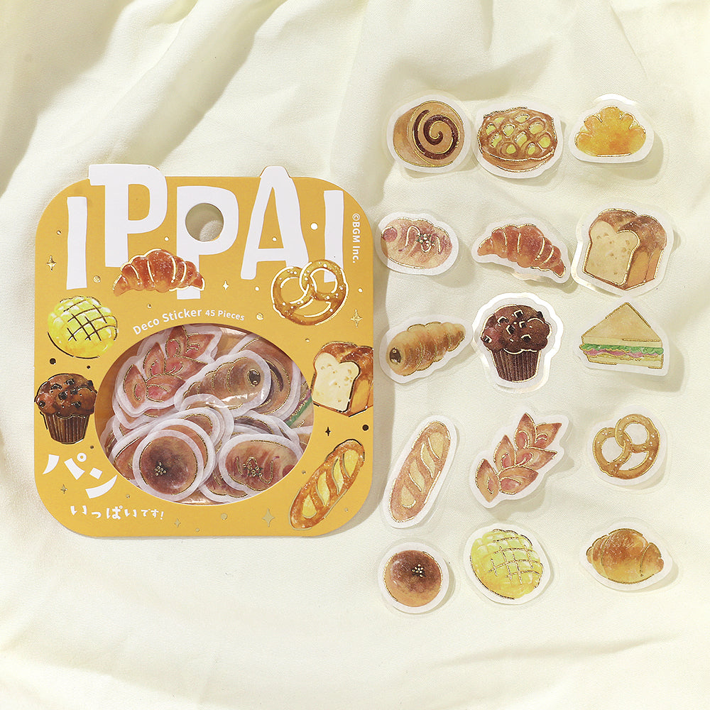 BGM Foil Stamping Flake Seal: Ippai - It's Full of Bread — side view