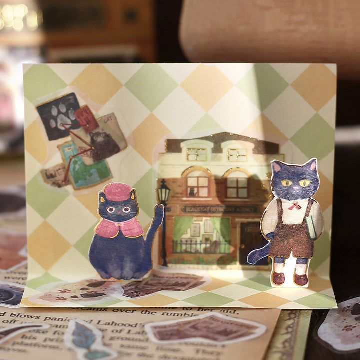 BGM Foil Stamping Flake Seal: Imaginary Shopping Arcade - Black Cat Detective Agency — angle view
