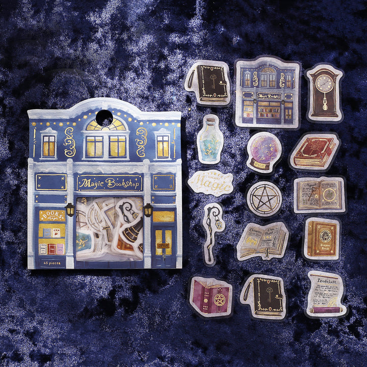 BGM Foil Stamping Flake Seal: Imaginary Shopping Arcade - Magical Antiquarian Bookstore — side view