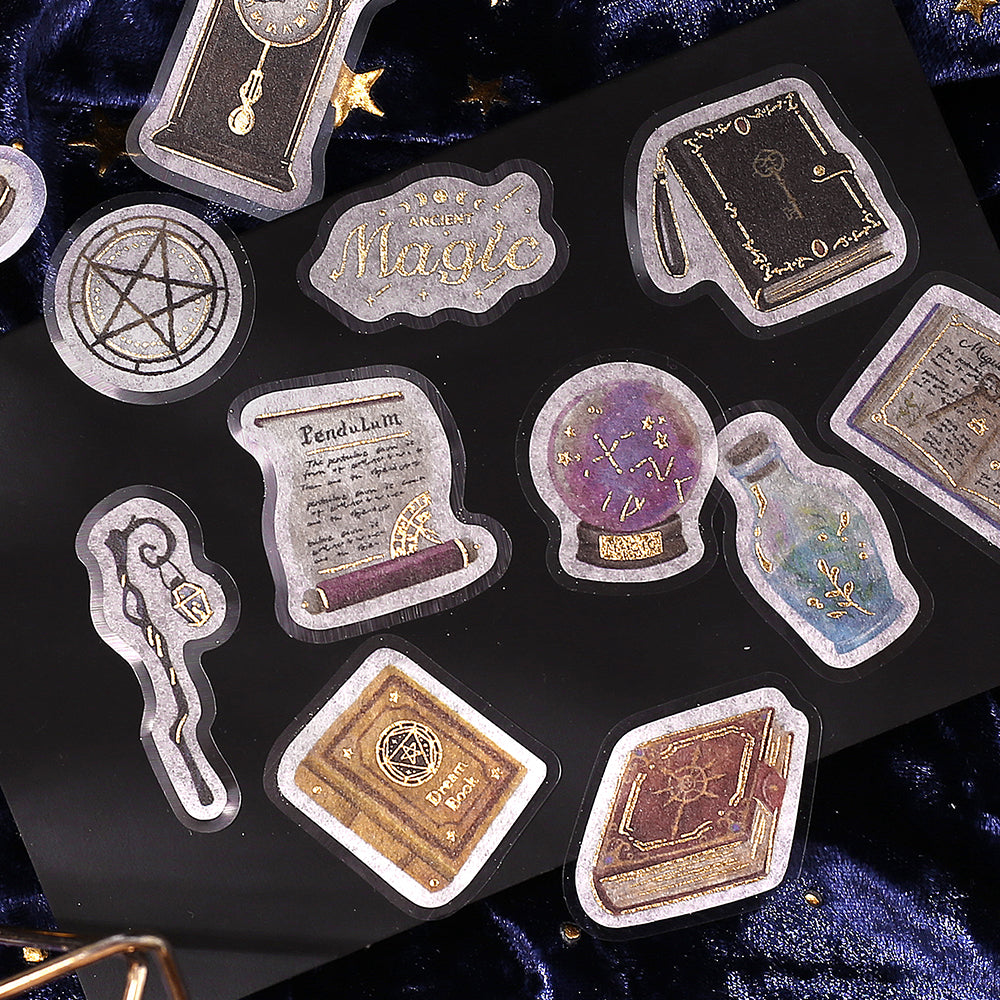 BGM Foil Stamping Flake Seal: Imaginary Shopping Arcade - Magical Antiquarian Bookstore — detail view