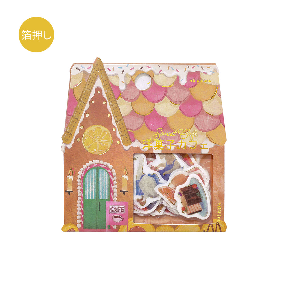 BGM Foil Stamping Flake Seal: Imaginary Shopping Arcade - Pastry Cafe — front view