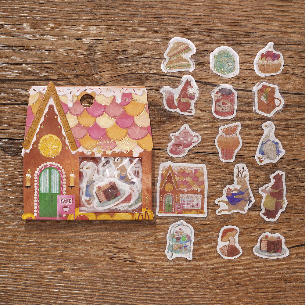 BGM Foil Stamping Flake Seal: Imaginary Shopping Arcade - Pastry Cafe — side view