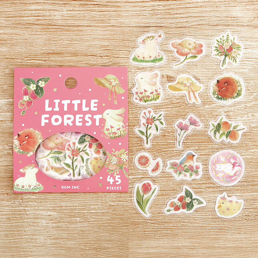 BGM Foil Stamping Flake Seal: Forest of Warmth - Pink — close-up
