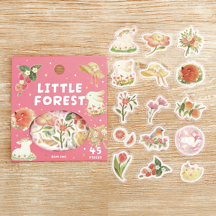 BGM Foil Stamping Flake Seal: Forest of Warmth - Pink — close-up