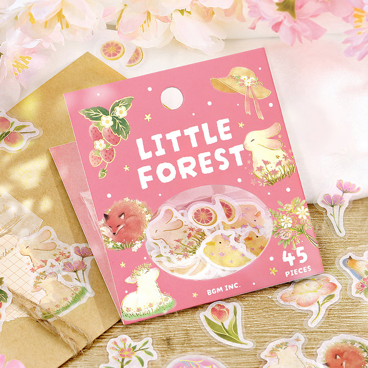 BGM Foil Stamping Flake Seal: Forest of Warmth - Pink — with packaging