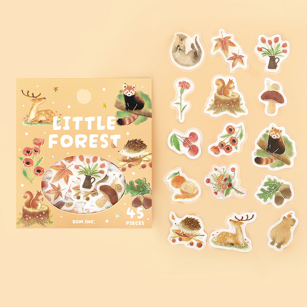 BGM Foil Stamping Flake Seal: Forest of Warmth - Yellow — flat lay
