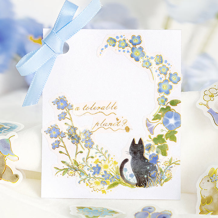 BGM Foil Stamping Flake Seal: Forest of Warmth - Blue — in use