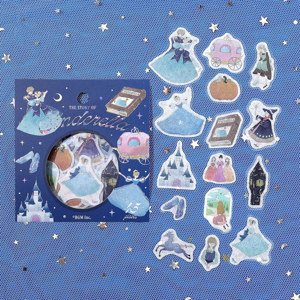BGM Foil Stamping Flake Seal: Fairy Tale - Cinderella — close-up