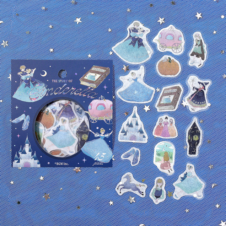 BGM Foil Stamping Flake Seal: Fairy Tale - Cinderella — close-up