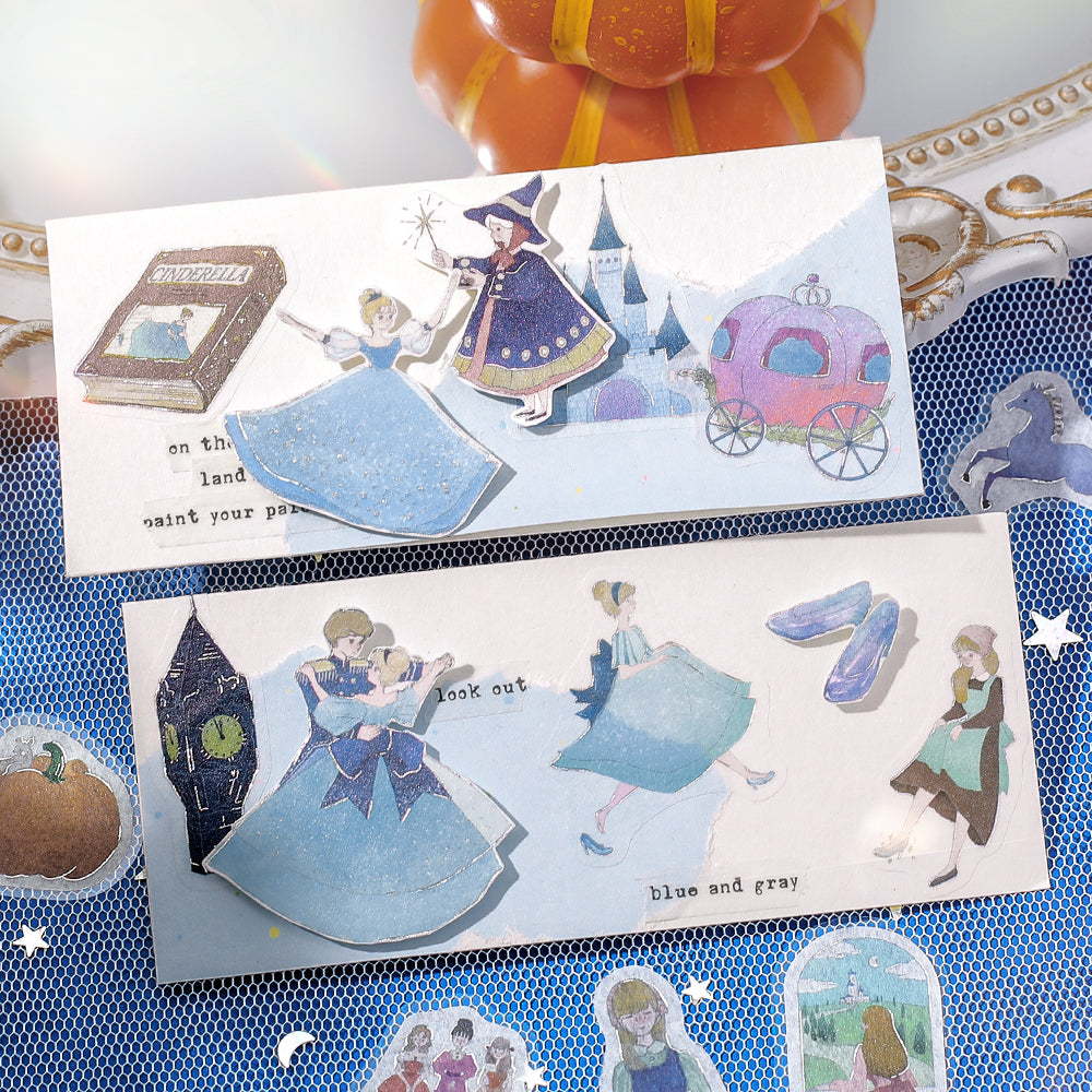 BGM Foil Stamping Flake Seal: Fairy Tale - Cinderella — angle view