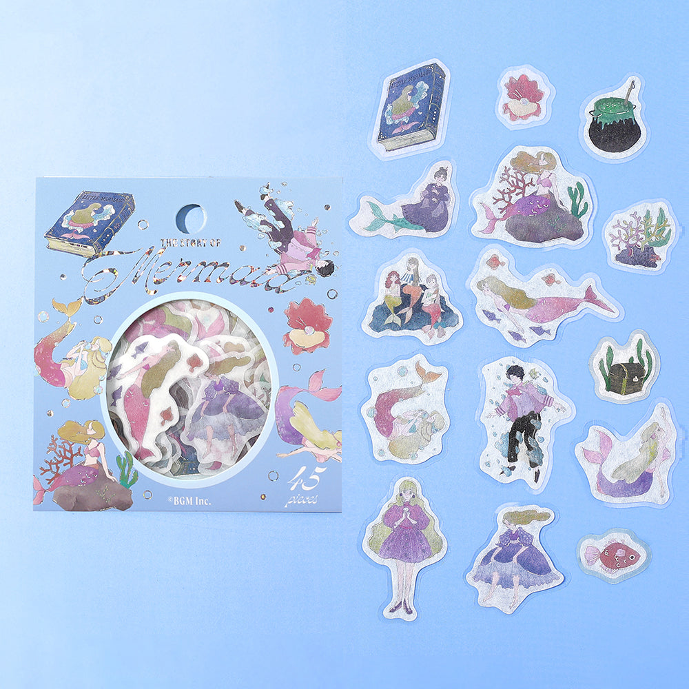 BGM Foil Stamping Flake Seal: Fairy Tale - The Little Mermaid — close-up
