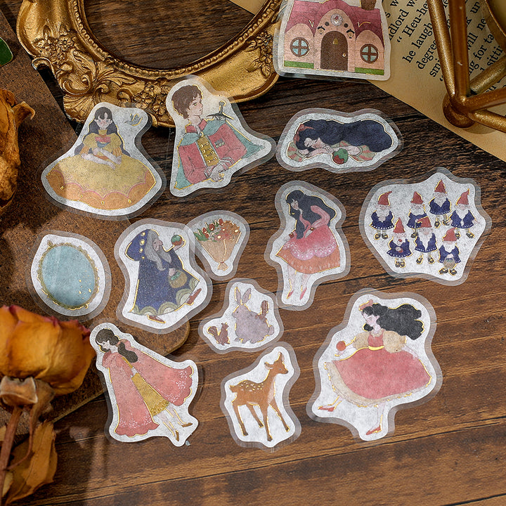 BGM Foil Stamping Flake Seal: Fairy Tale - Snow White — close-up