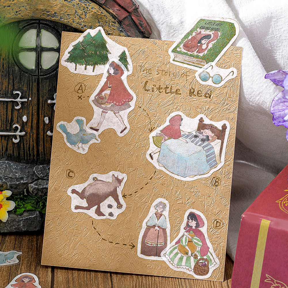BGM Foil Stamping Flake Seal: Fairy Tale - Red Riding Hood — angle view