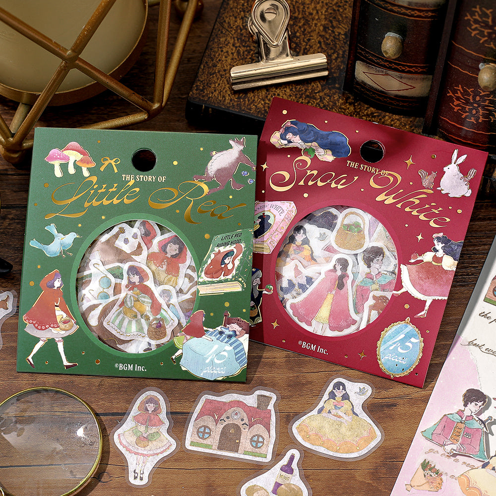 BGM Foil Stamping Flake Seal: Fairy Tale - Red Riding Hood — with packaging
