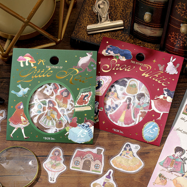 BGM Foil Stamping Flake Seal: Fairy Tale - Red Riding Hood — with packaging