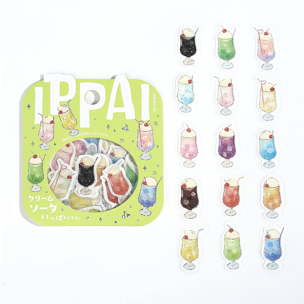 BGM Foil Stamping Flake Seal: Ippai - It's Full of Cream Soda — front view