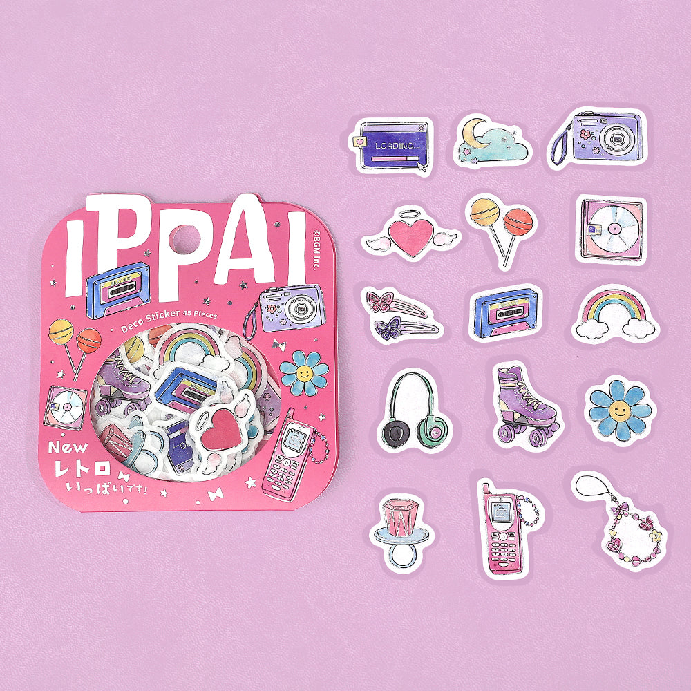 BGM Foil Stamping Flake Seal: Ippai - It's Full of New Retros — front view