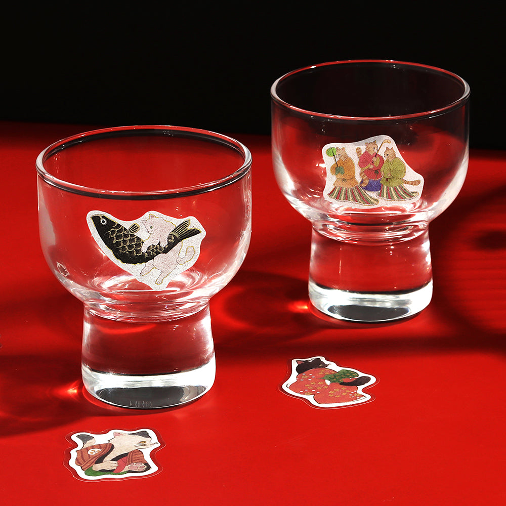 BGM Foil Stamping Flake Seal: Nyapanese Art NEKO - Crimson — in use