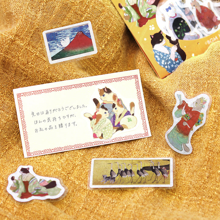BGM Foil Stamping Flake Seal – Nyapanese Art NEKO: Yellow Dan — in use